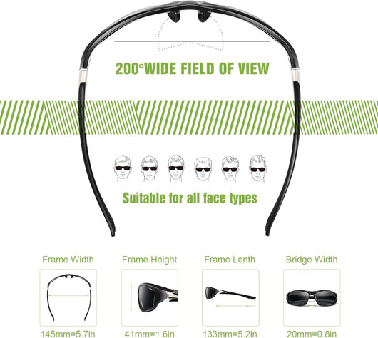 3 Pack Polarized Sports Sunglasses for Men